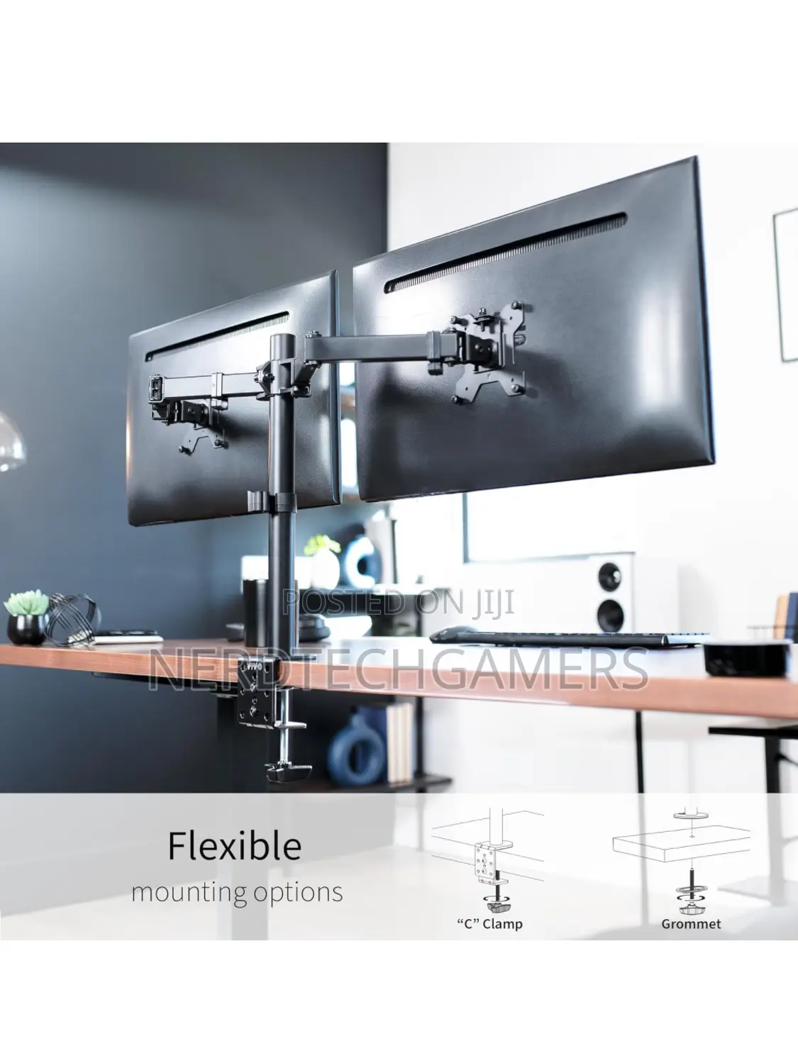 VIVO Dual Ultrawide Monitor Desk Mount