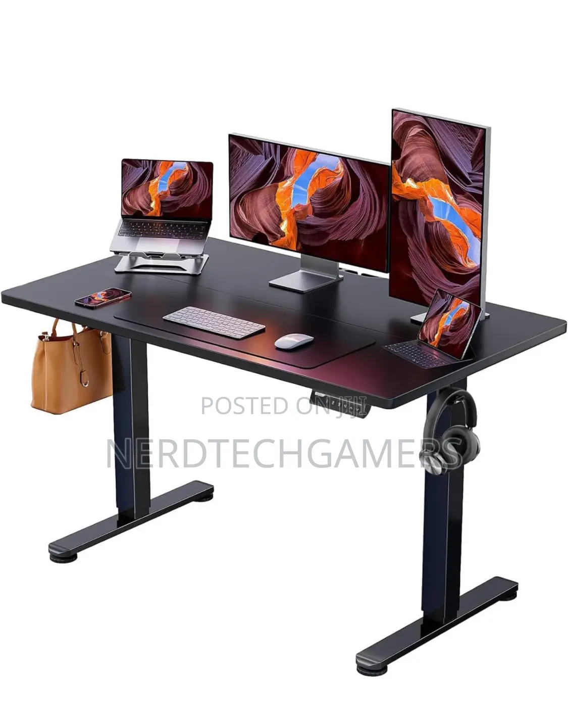 Ergear Height Adjustable Electric Standing Desk, 48 X 24 Inc