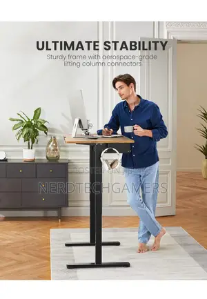 Ergear Electric Standing Desk With Full Size Keyboard Tray,