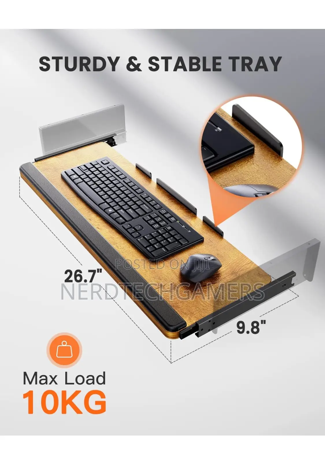 Ergear Electric Standing Desk With Full Size Keyboard Tray,