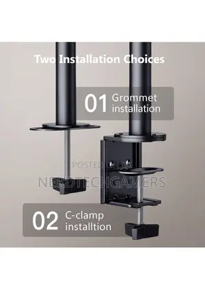 Ergear Dual Monitor Desk Mount, Heavy Duty Adjustable