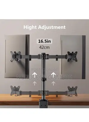Ergear Dual Monitor Desk Mount, Heavy Duty Adjustable