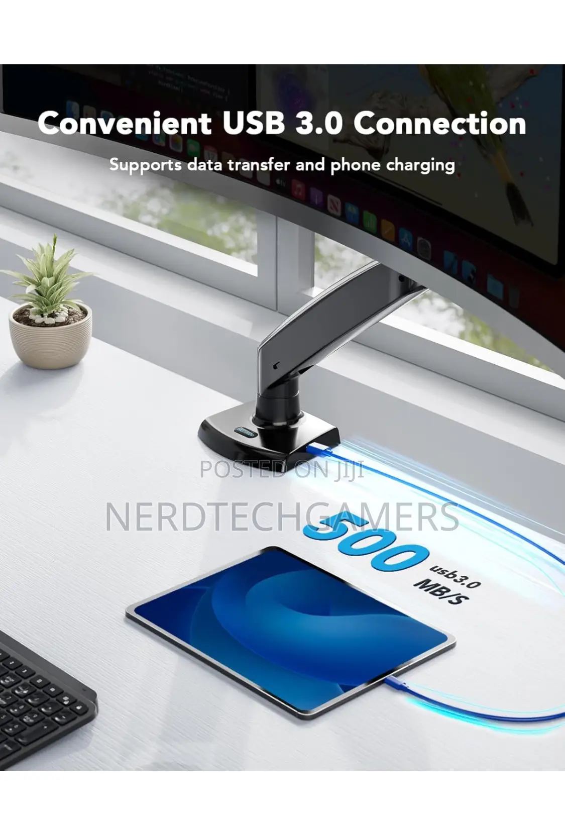 HUANUO Single Monitor Arm Holds 26.48 Lbs, Computer Monitor