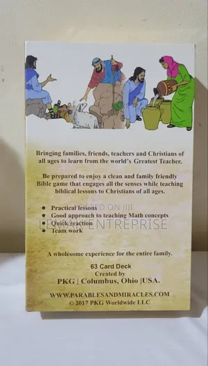 Game Card. Parables Miracles of Jesus