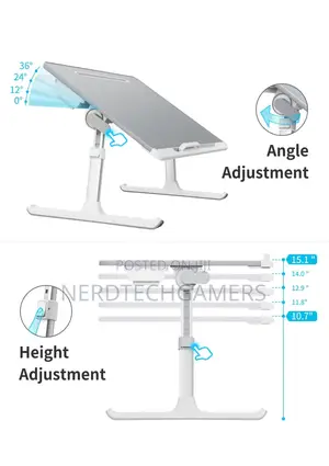 Laptop Tray, SAIJI 60*45cm Table Lap for Bed,