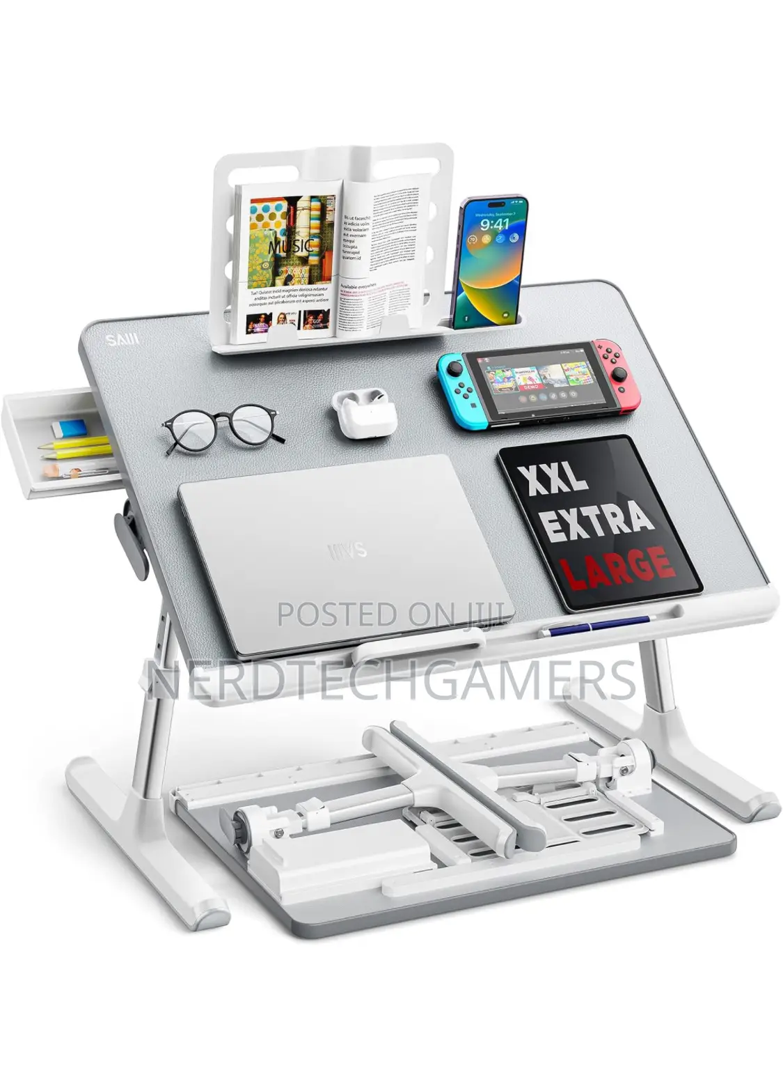 Laptop Tray, SAIJI 60*45cm Table Lap for Bed,