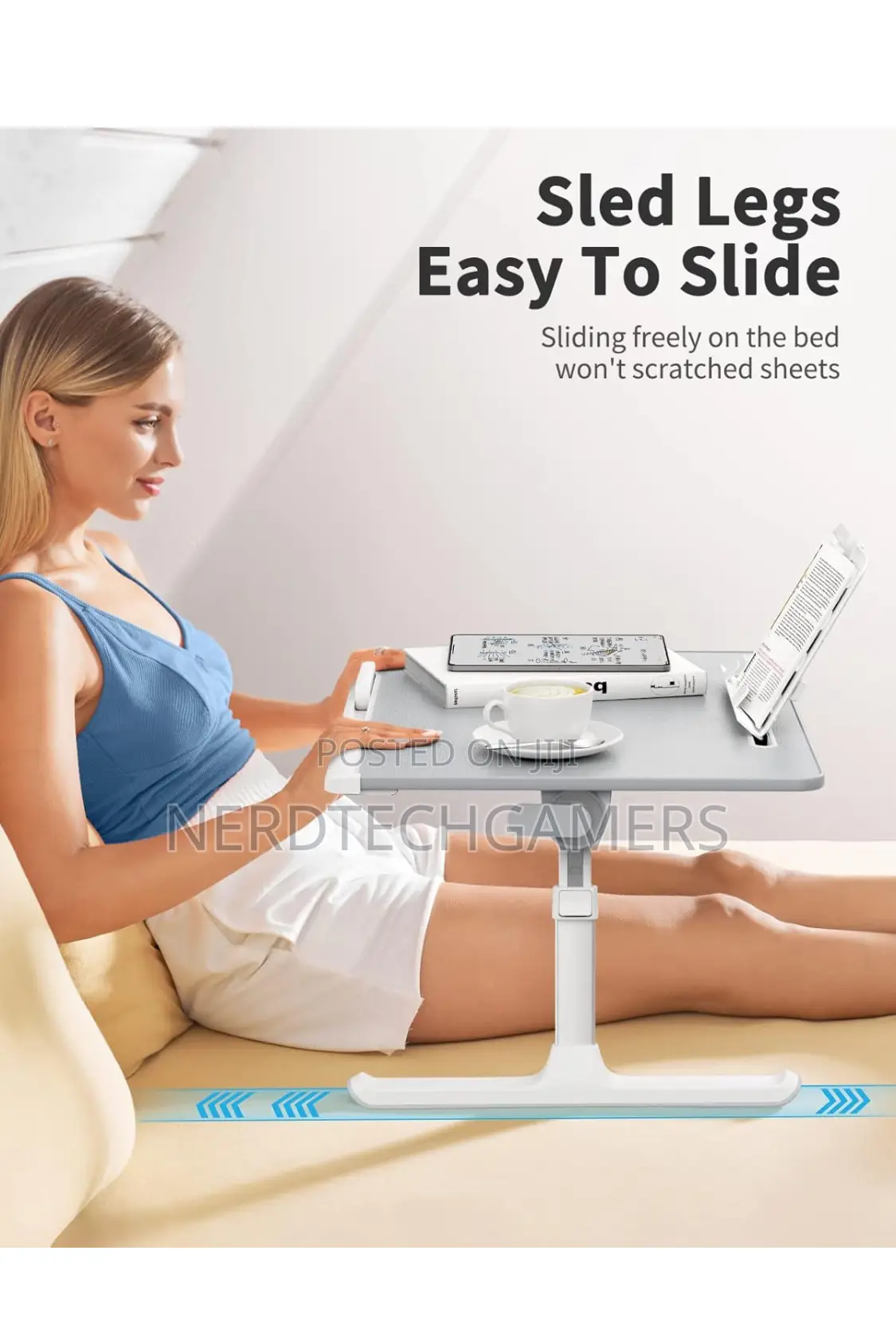Laptop Tray, SAIJI 60*45cm Table Lap for Bed,