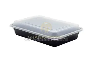 28oz Rectangle Black Microwavable Containers (150pcs)