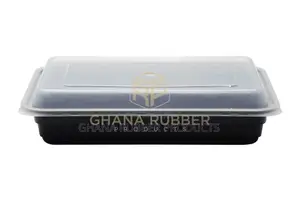 28oz Rectangle Black Microwavable Containers (150pcs)