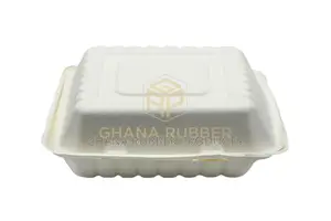 3-Section Bagasse Meal Box 9" (200pcs)