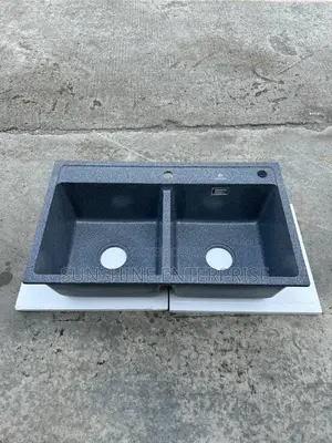 Double Armless Marble Kitchen Sink
