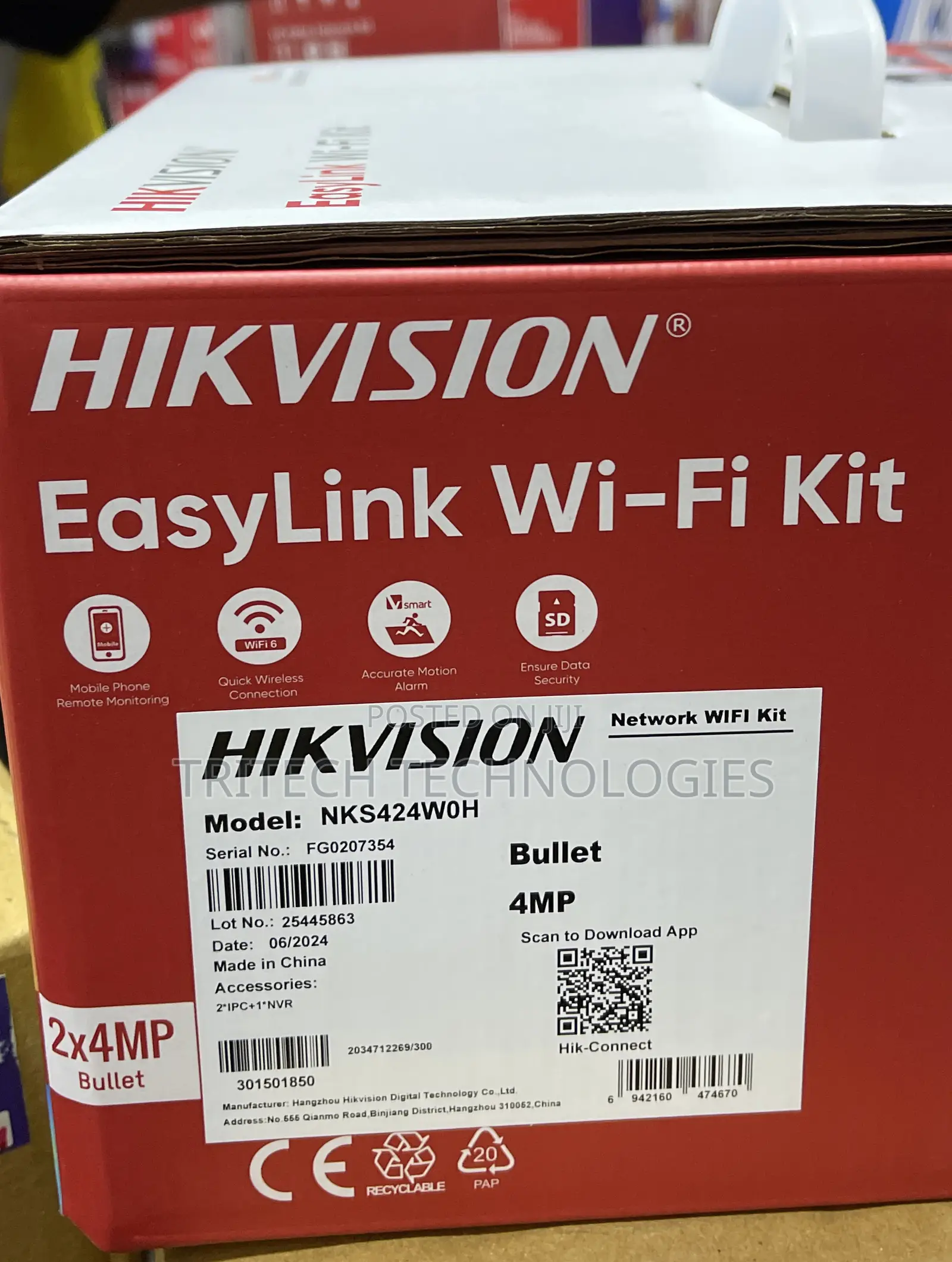 Hikvision Wifi Kit 2ch 4mp Full Color 2 Way Audio Nks424woh