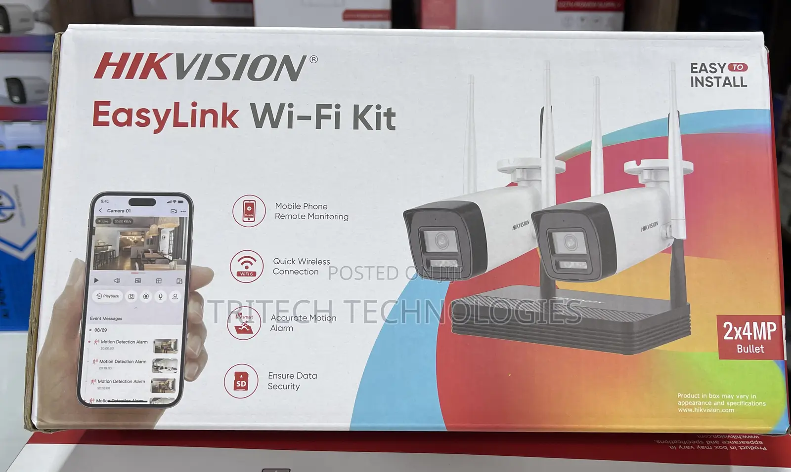 Hikvision Wifi Kit 2ch 4mp Full Color 2 Way Audio Nks424woh