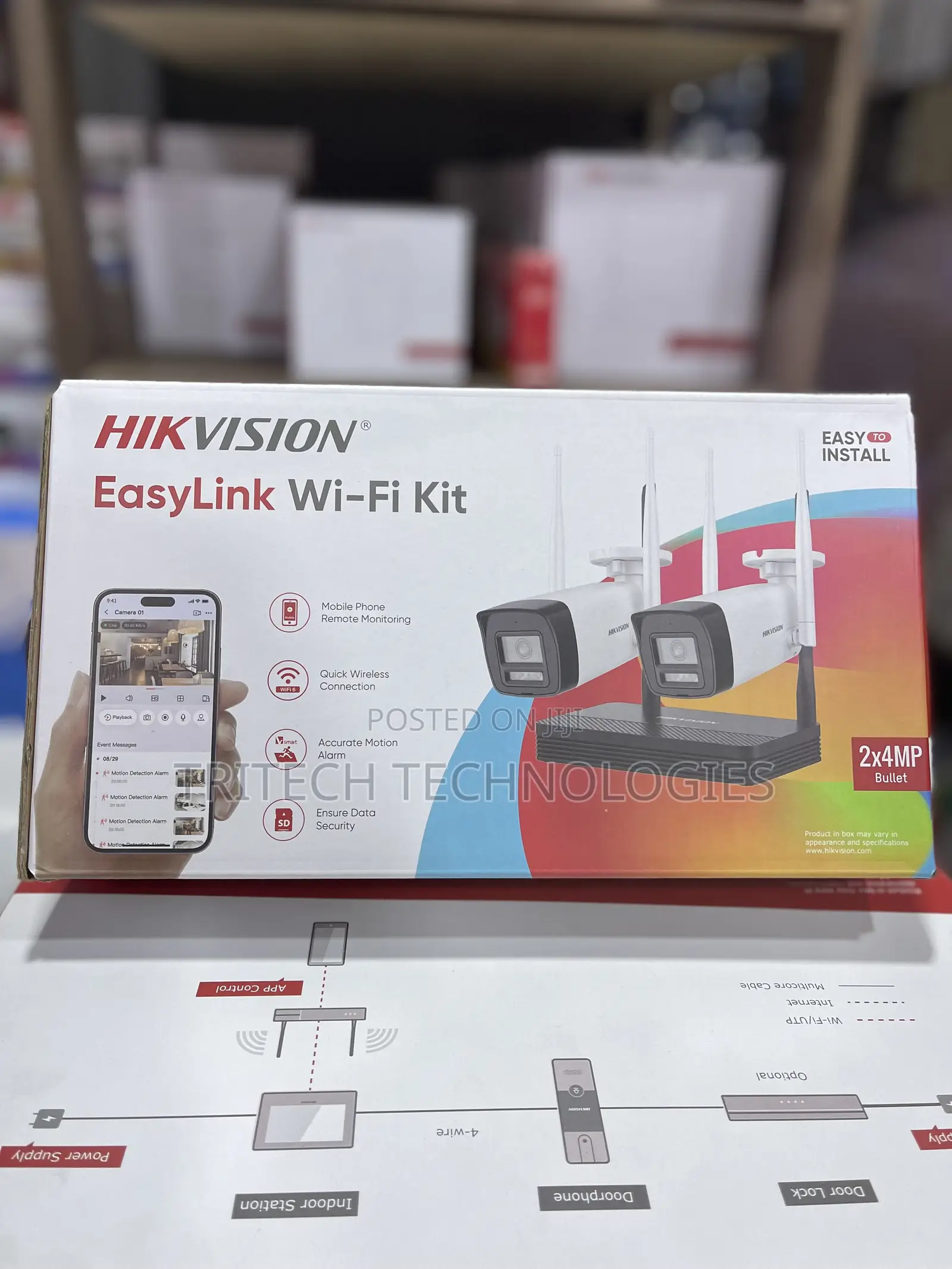 Hikvision Wifi Kit 2ch 4mp Full Color 2 Way Audio Nks424woh