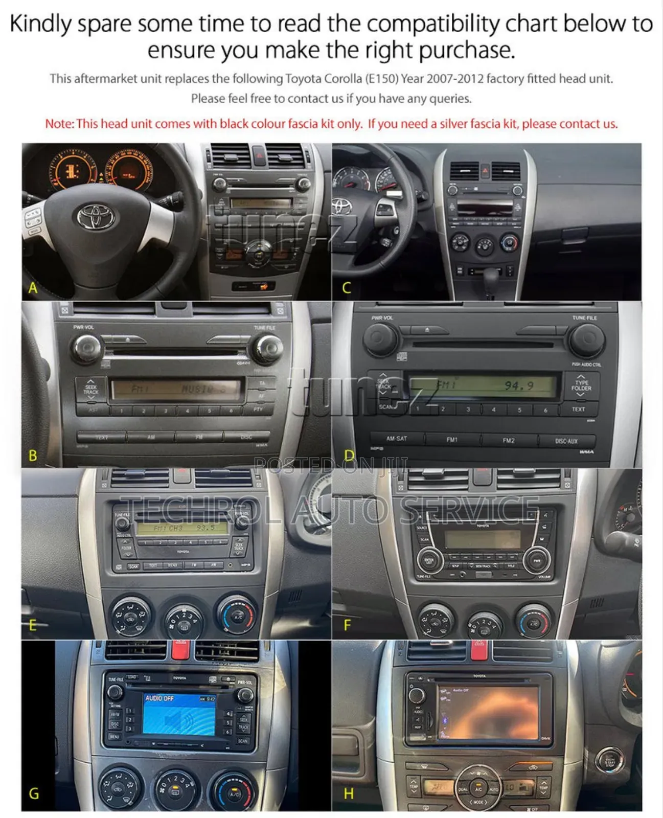Toyota Corolla 2011,2012 Andriod N Apple Carplay System