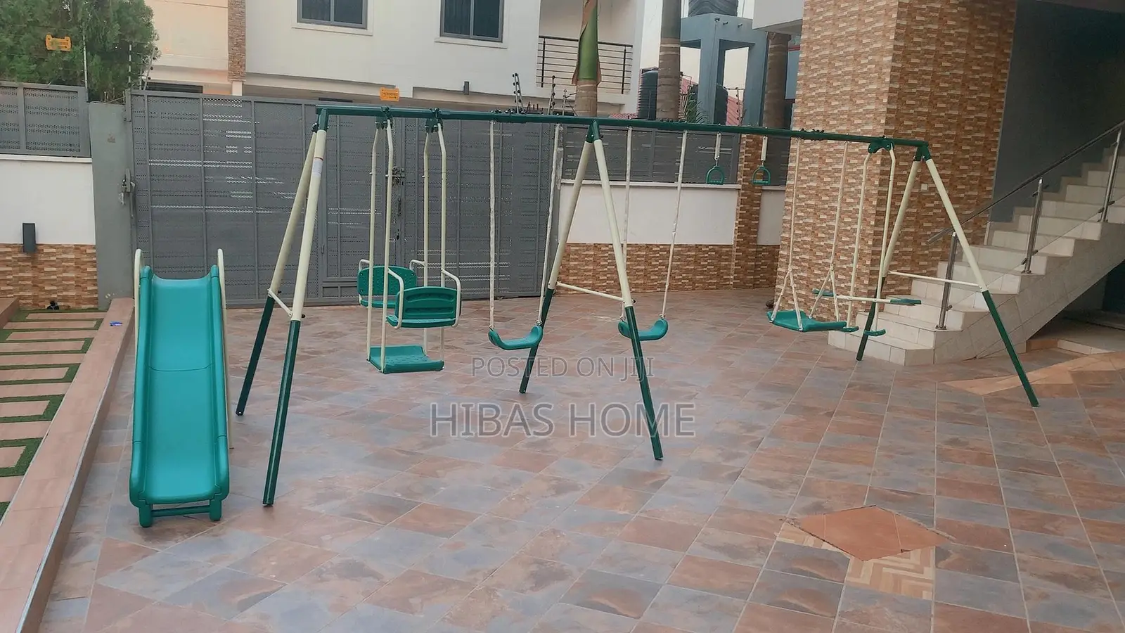 9 Station Swing Set Metal Swing Set And Slide