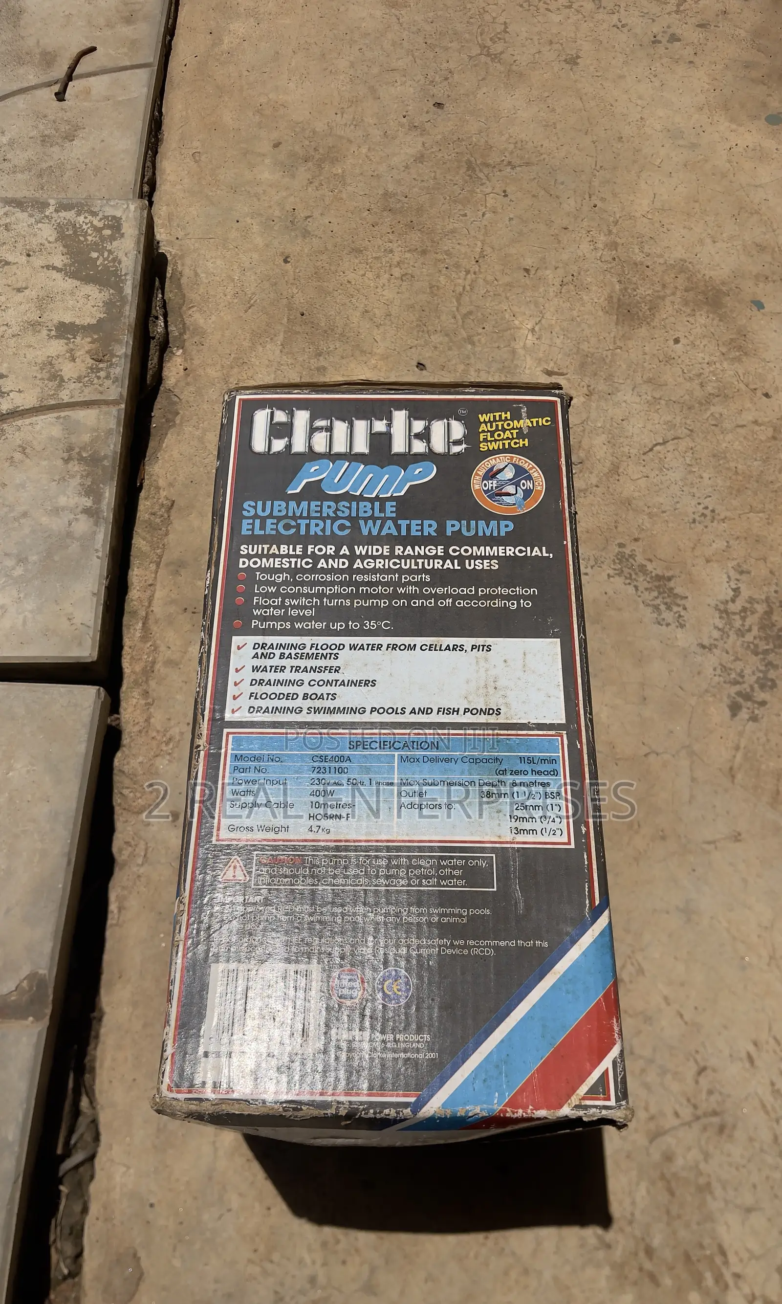 Clarke Submersible Electric Water Pump Withauto Float Switch