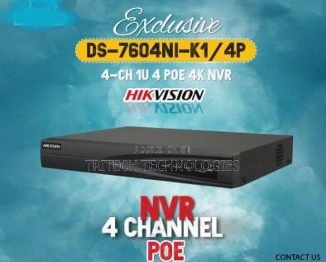Hikvision Ds-7604ni-Q1/4p 4ch With Poe NVR