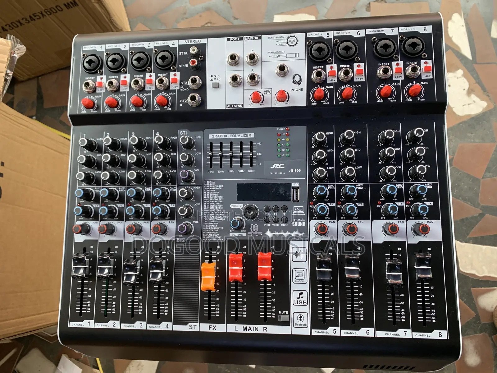 Jac Jr-800 8-channel Inbuilt Amplifier(Power)Mixer
