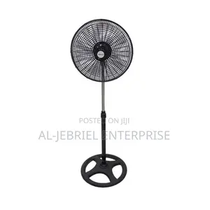 ELEGANT 16′′ MIKACHI STANDING FAN -Round Base (Black)