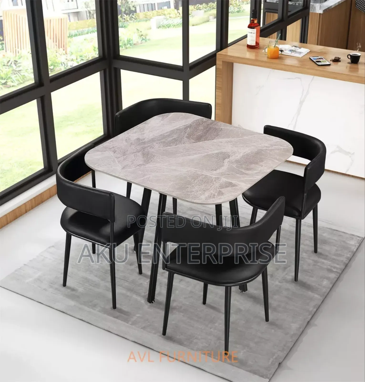 Marble Dining Table and 4 Chairs