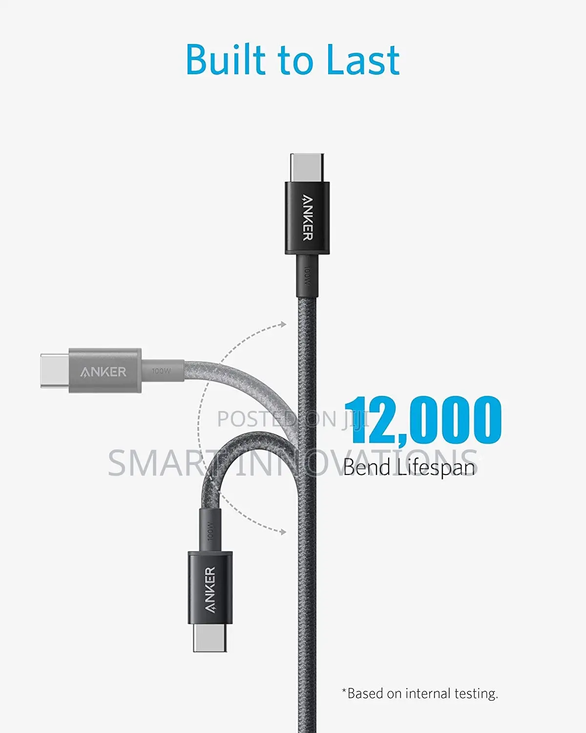 Nylon USB-C to USB-C 100W Cable