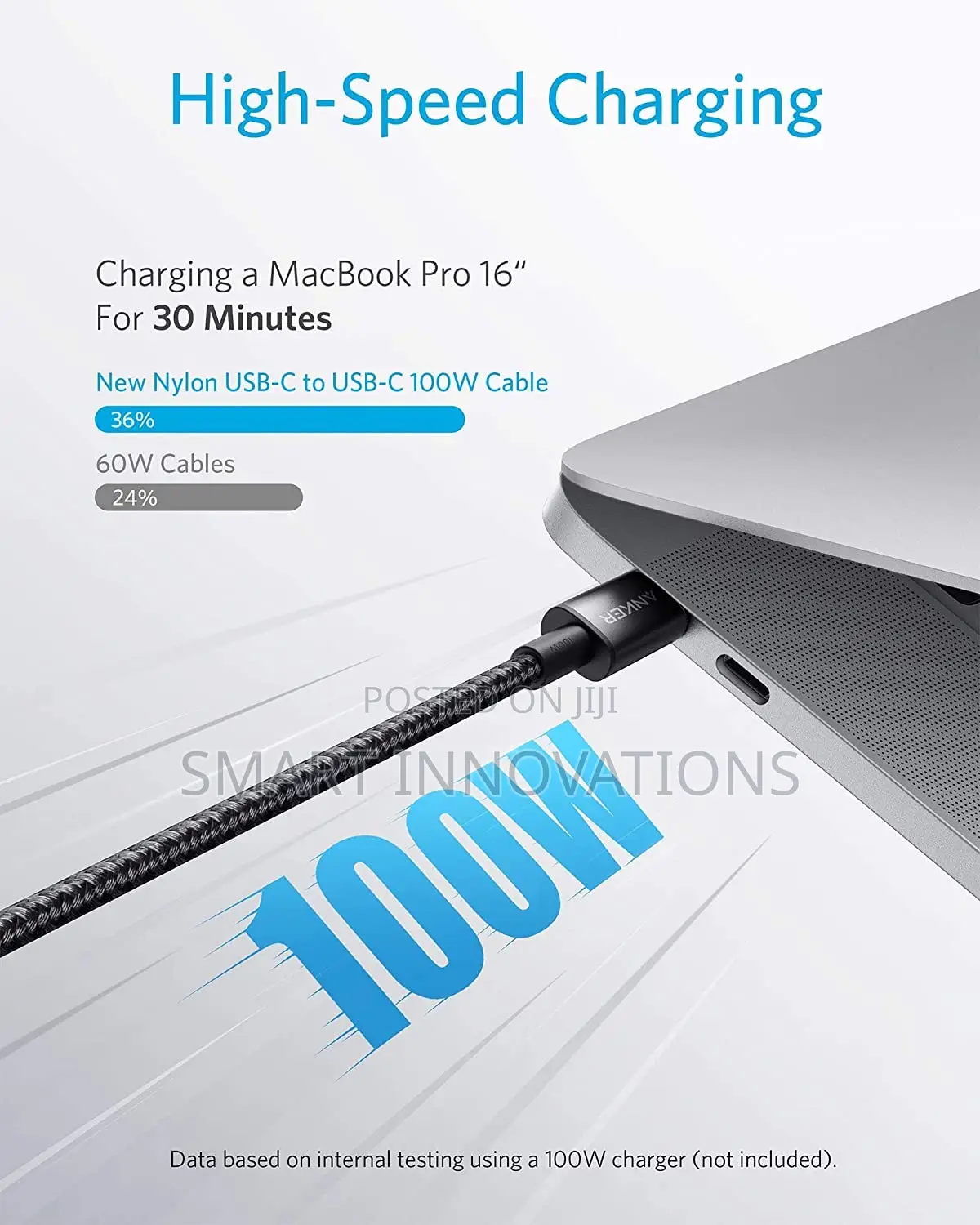 Nylon USB-C to USB-C 100W Cable