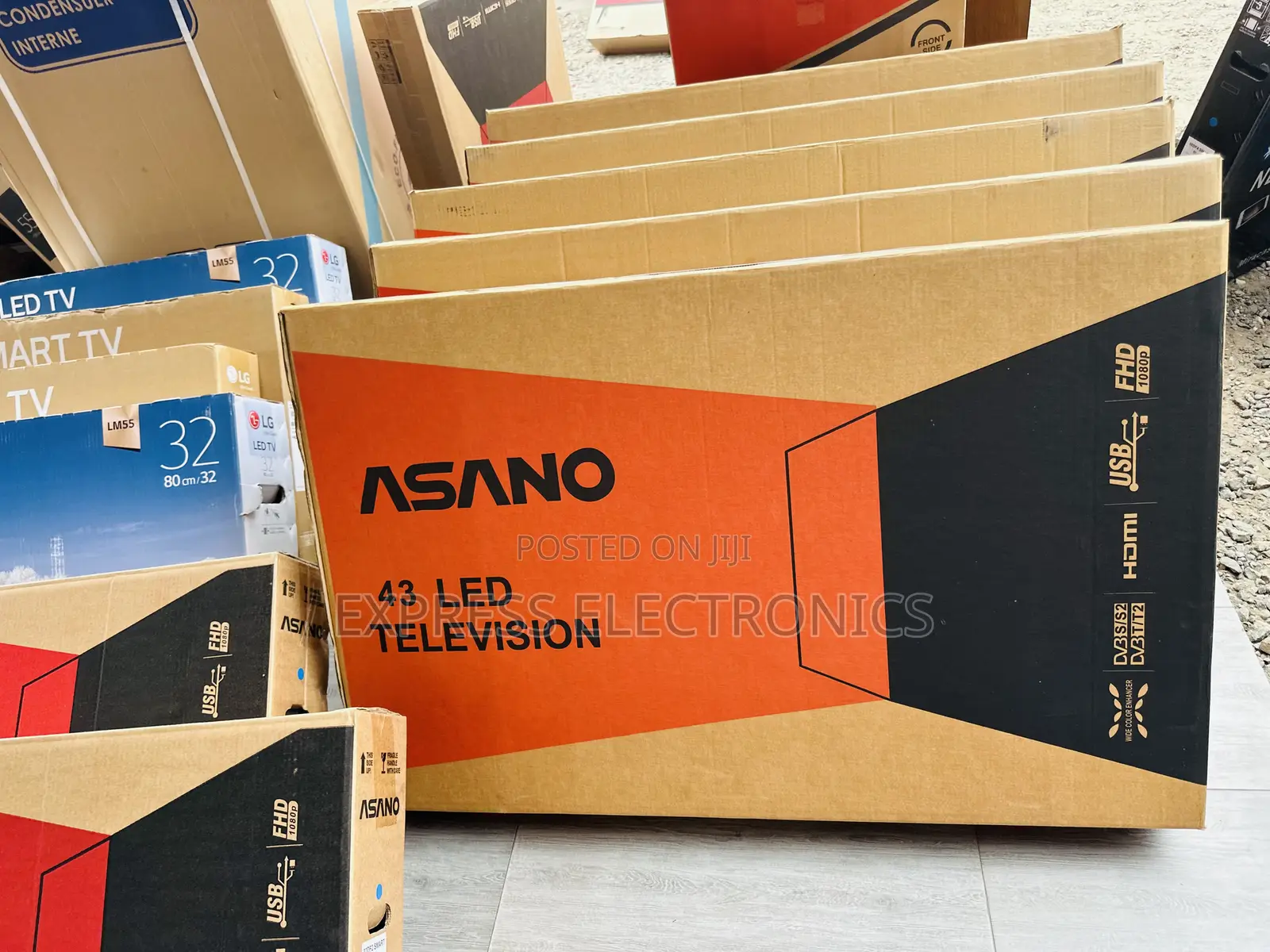 Very Affordable Slim Black Asano 43” Satellite