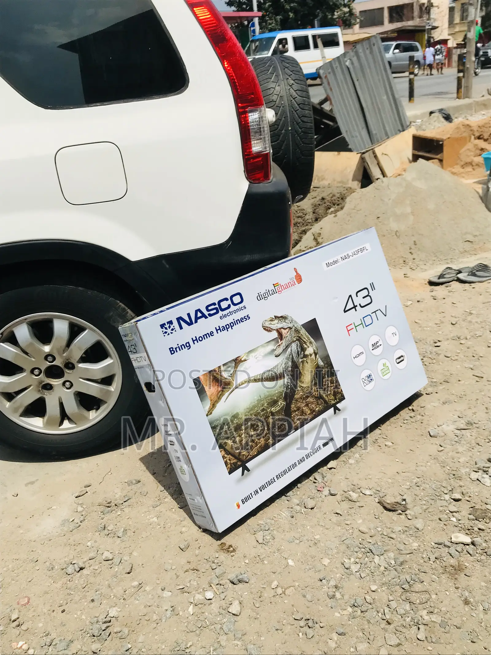 Original Nasco 43” Full HD Smart Television(Black).