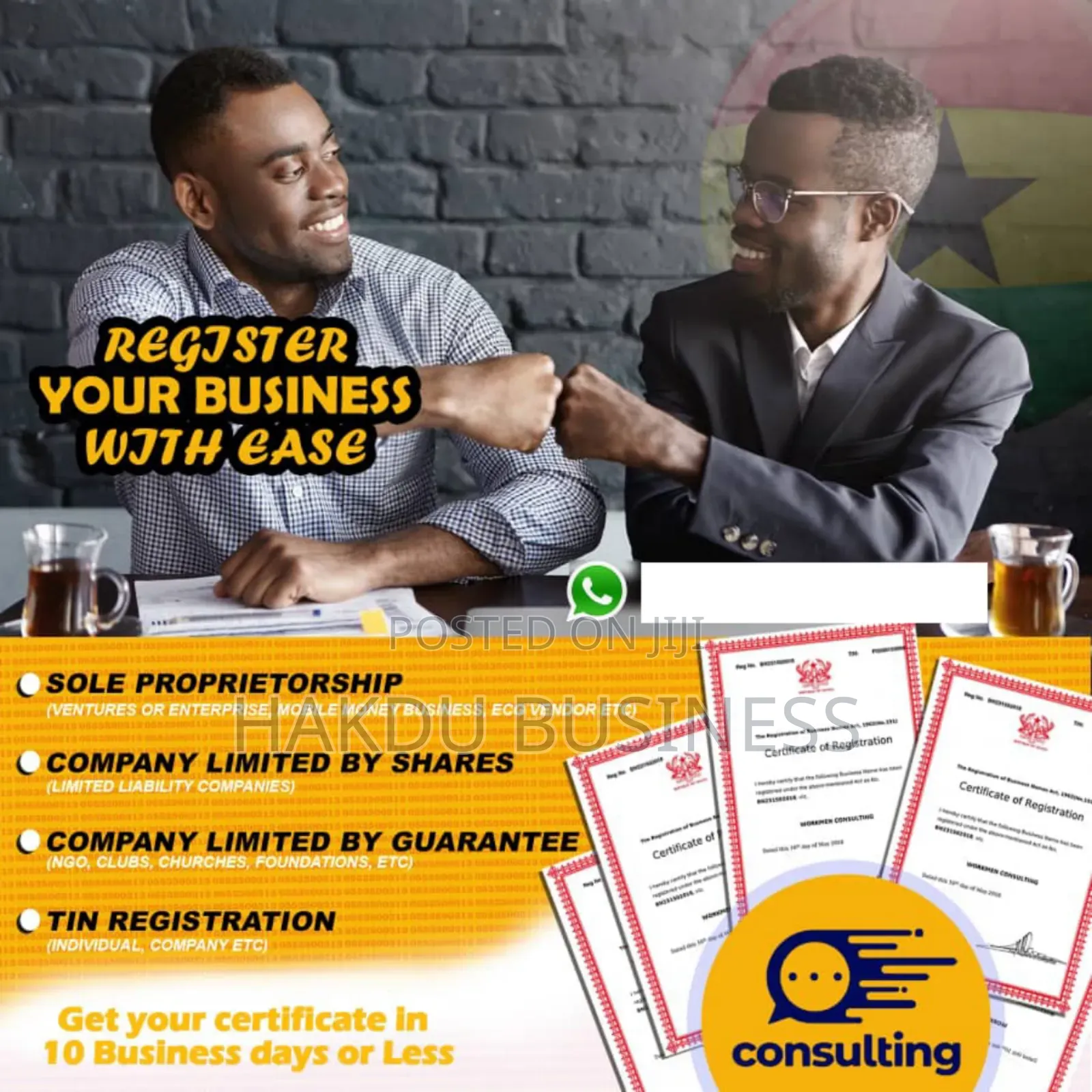Business Registration/Certificate And Company Registration