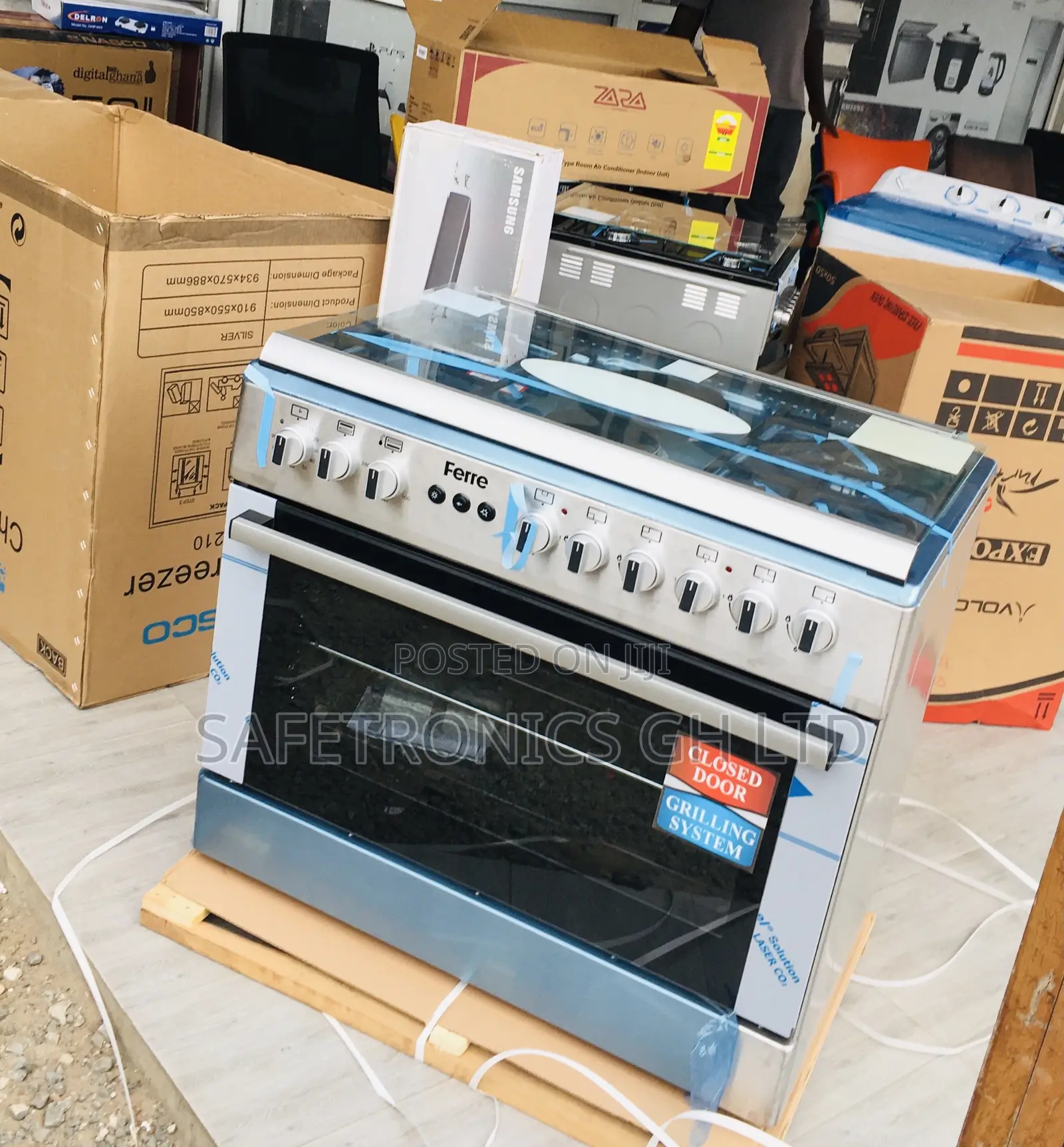Original 4 Gas 2 Electric Oven Ferre 60x90 Auto Ignition
