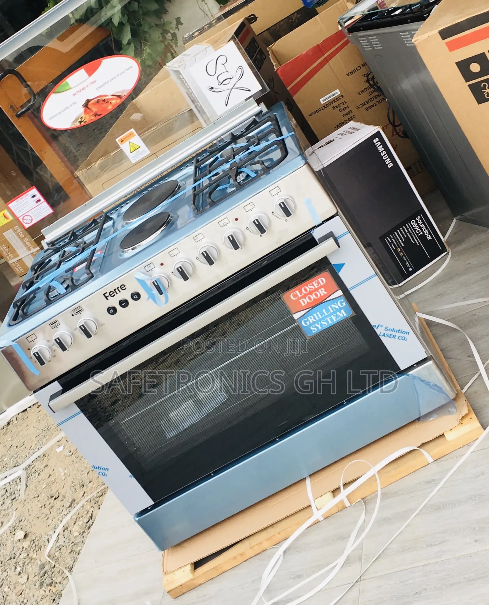 Crystal Ferre 60x90 Auto Ignition 4+2 Gas With Oven