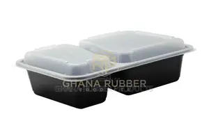 32oz 2-Section Black Microwavable Containers (150pcs)
