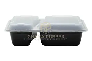 32oz 2-Section Black Microwavable Containers (150pcs)