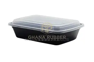 38oz Rectangle Black Microwavable Containers (150pcs)