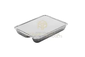 3-Section Aluminium Foil Food Containers+Lids(850ml)(500pcs)