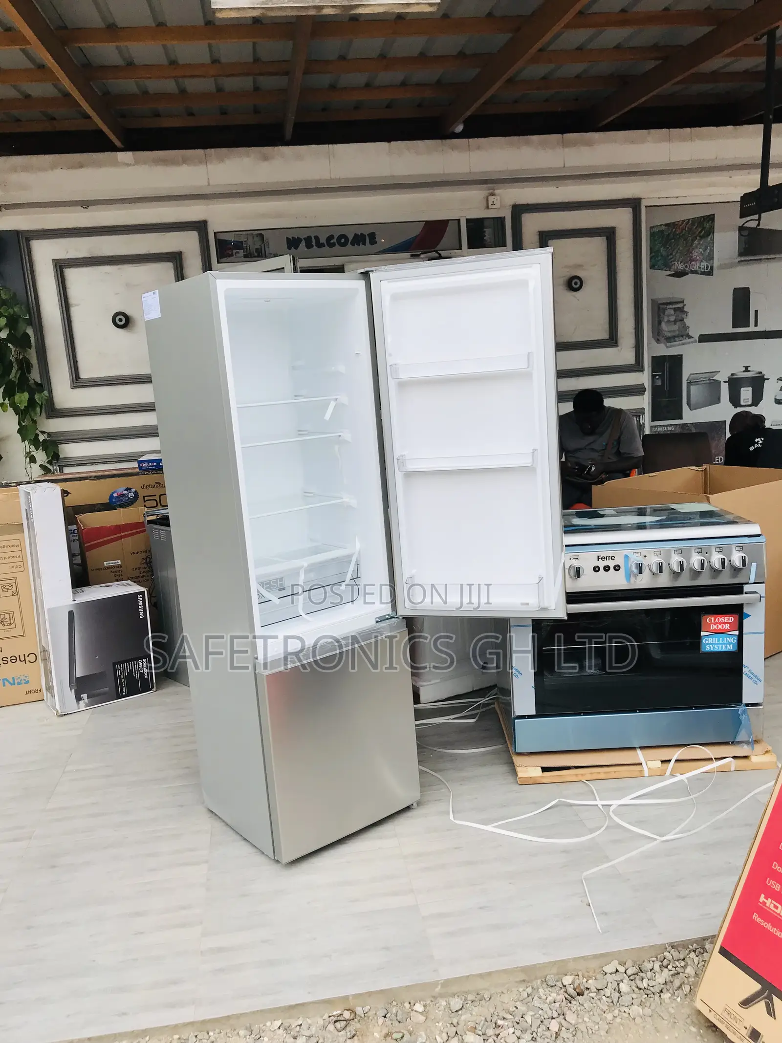 Original Midea 262L Bottomfreezer Doubledoor Gray Fridge
