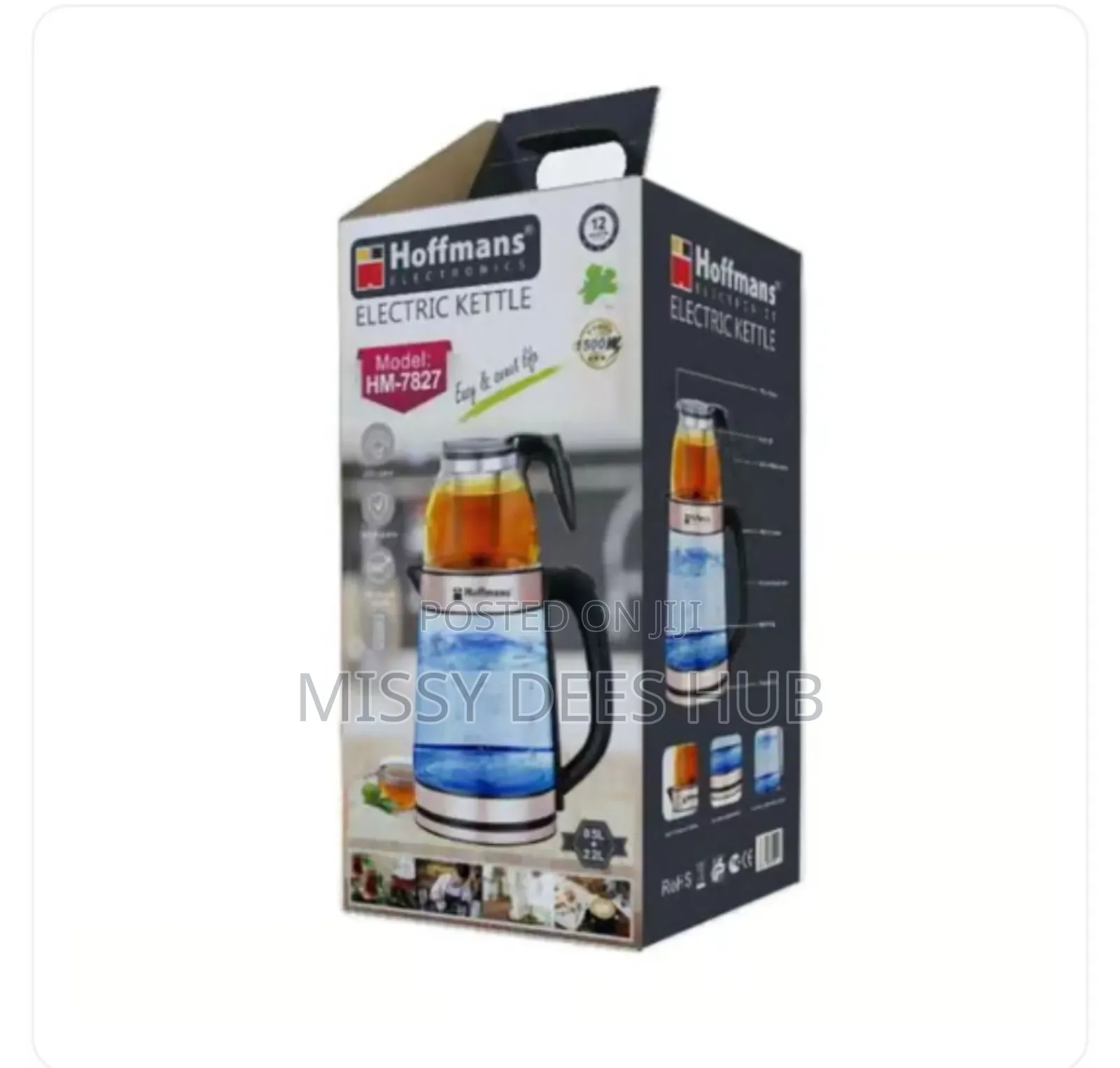 Hoffmans 2in1 Glass Kettle