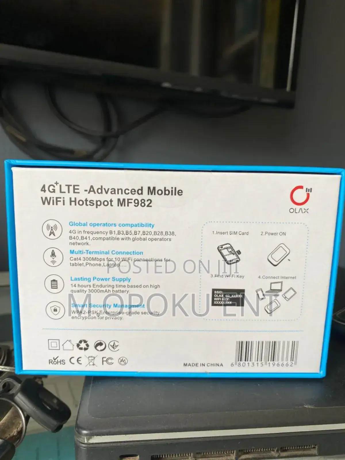 Universal 4G+ LTE Advanced Mobile Wi-Fi Mf982 Olax Mifi