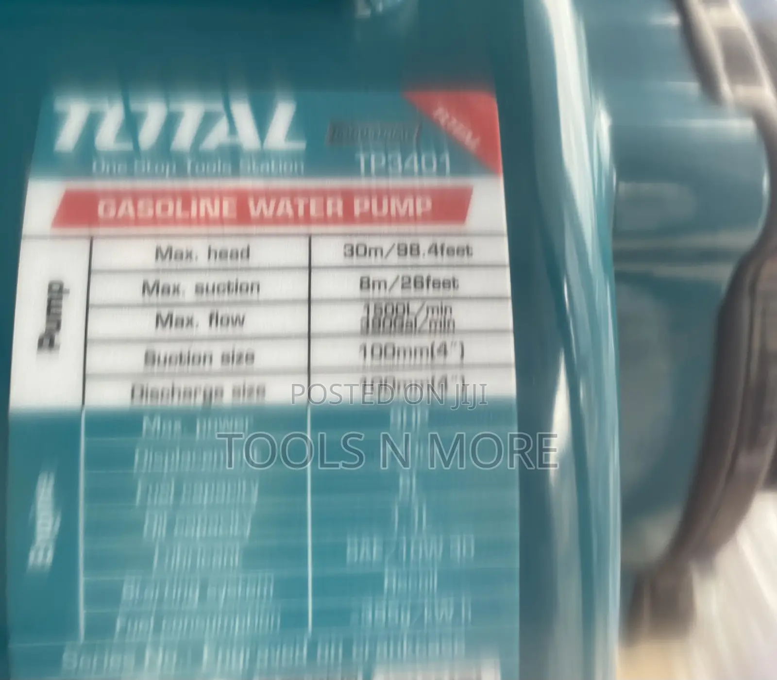 Total Gasoline Water Pump 4”