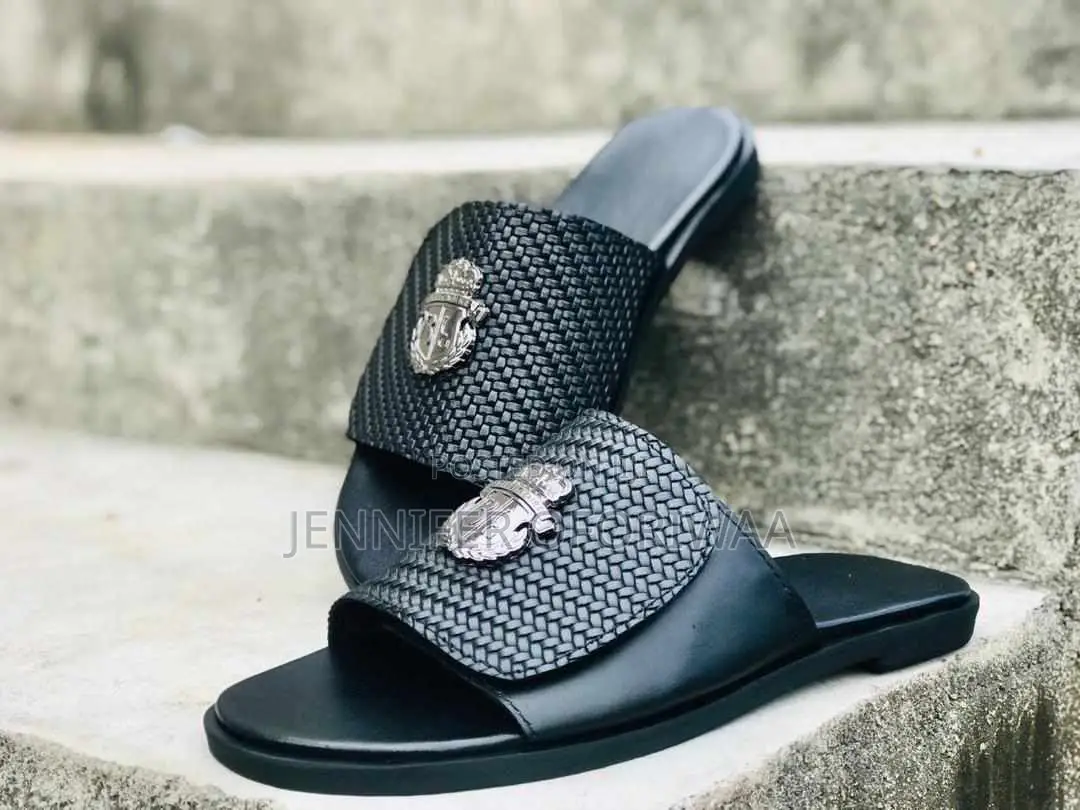 Black Slippers for Men