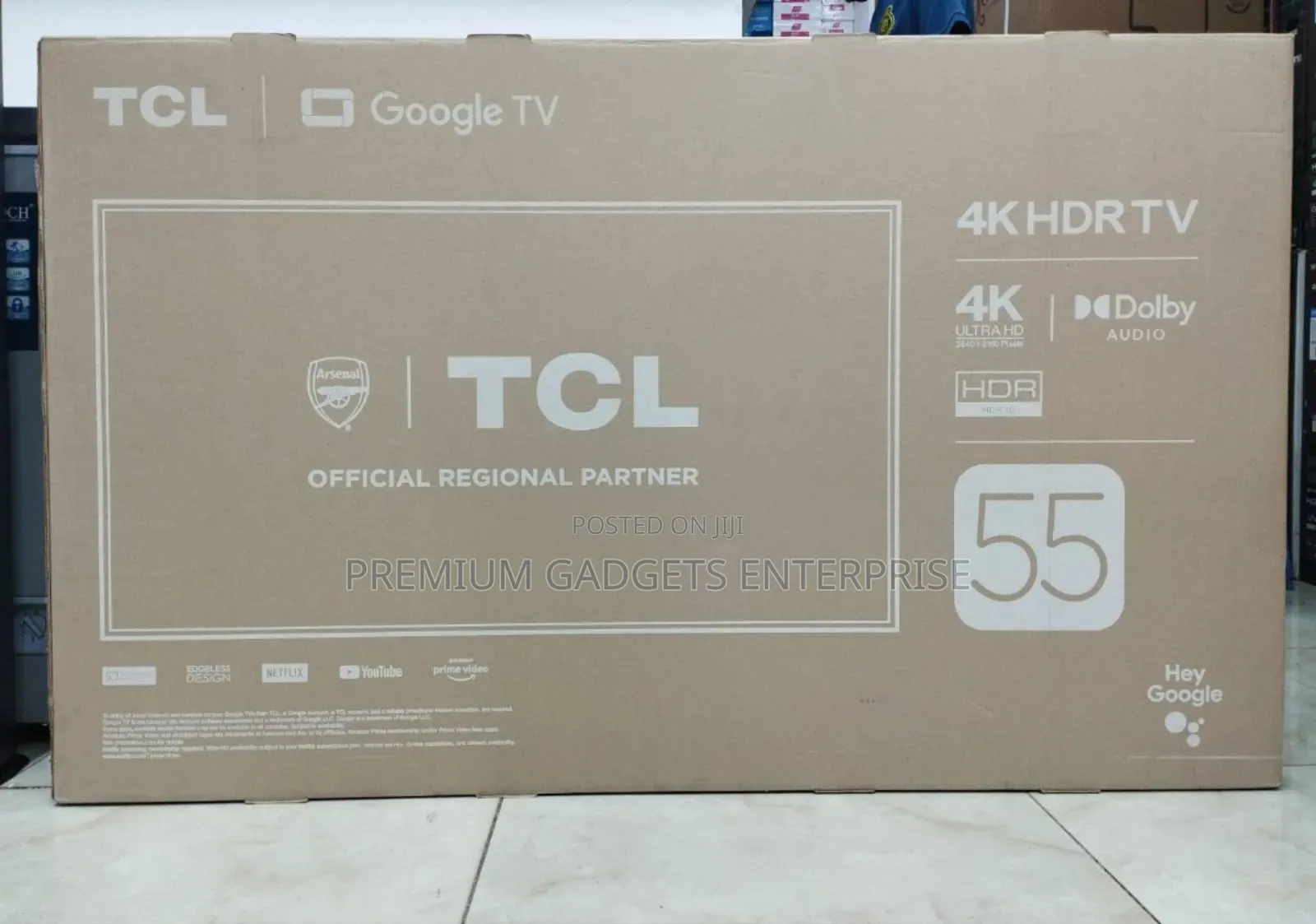 Metal Frame Google Tv, TCL 55" Smart Android 55p6l Tv