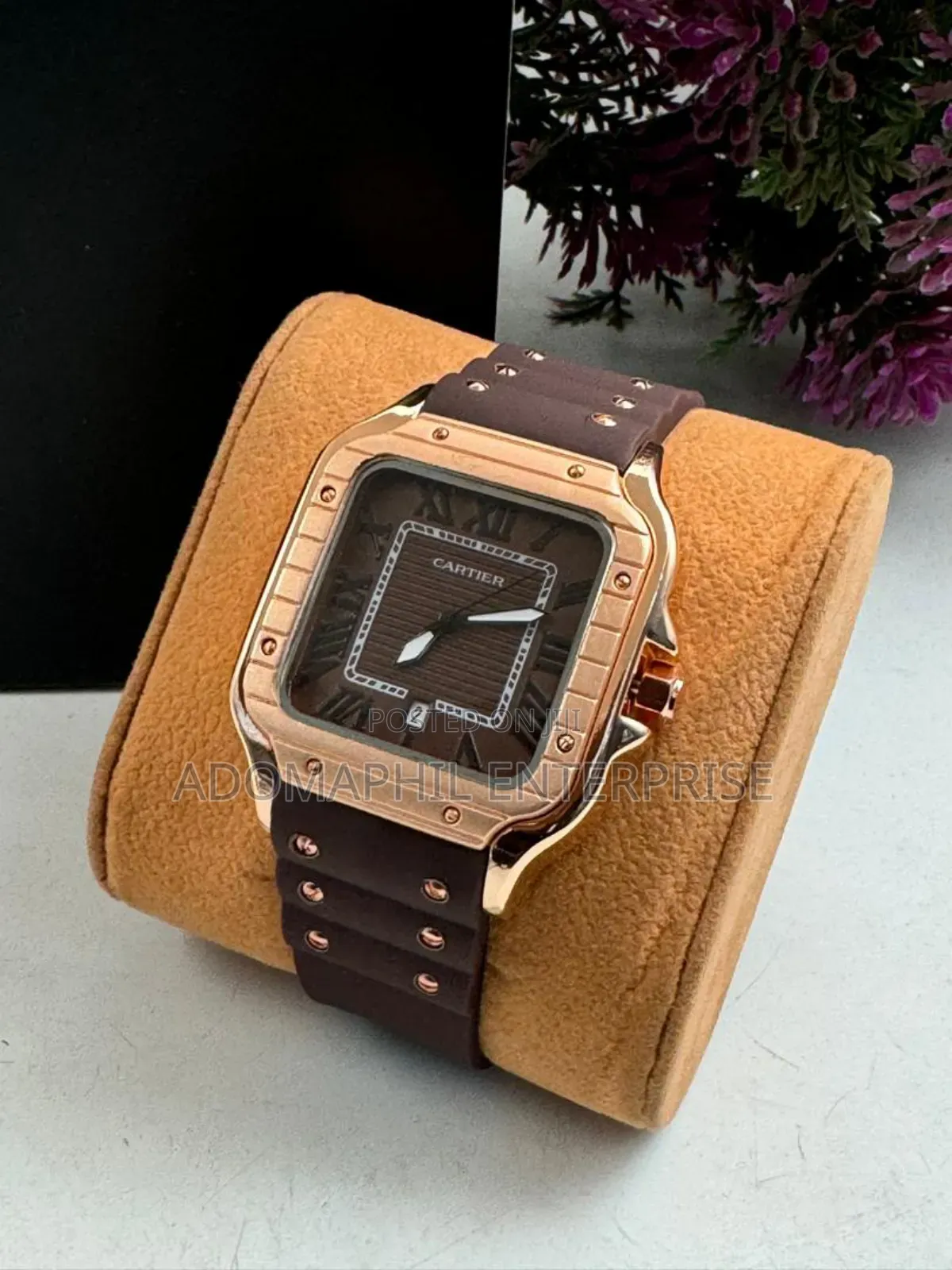 Anti-Fade Cartier Rubber Strap Watch