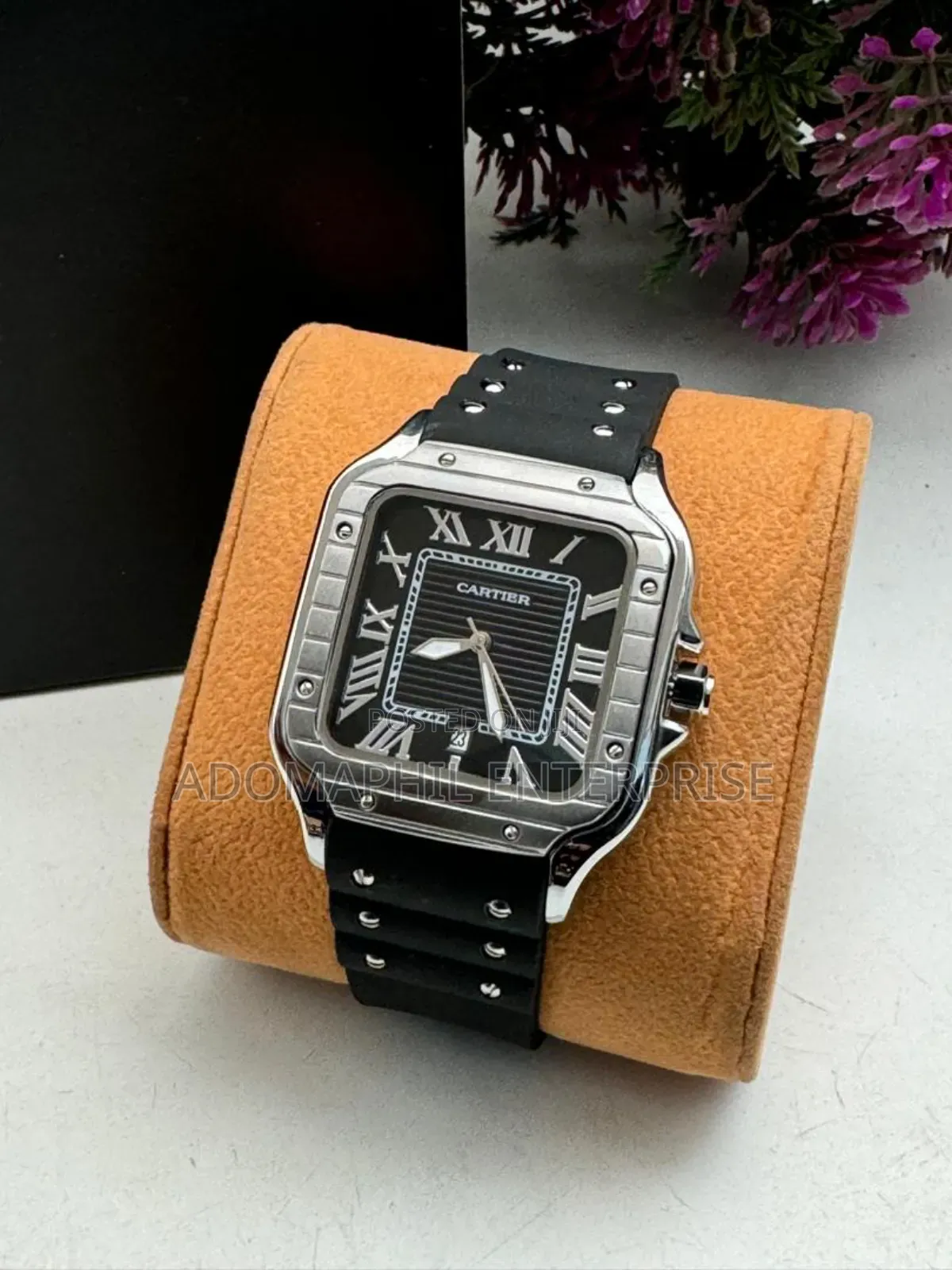 Anti-Fade Cartier Rubber Strap Watch