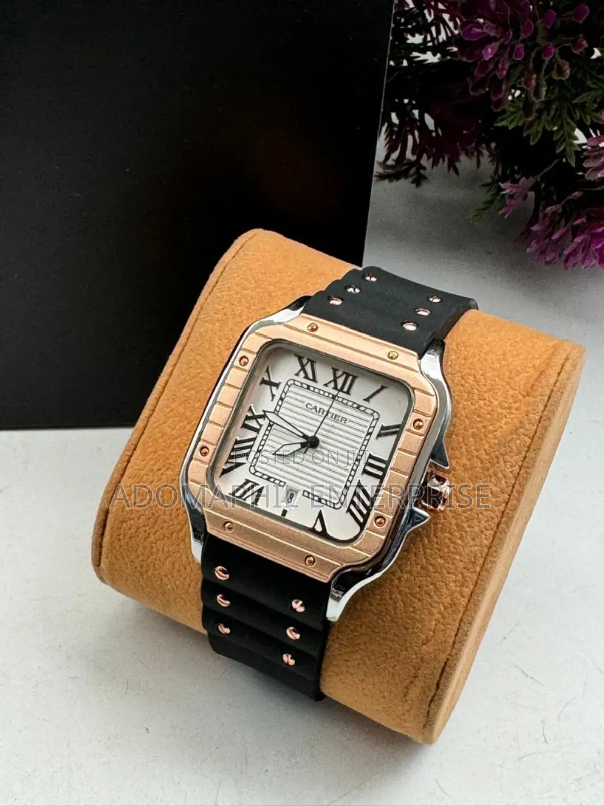 Anti-Fade Cartier Rubber Strap Watch