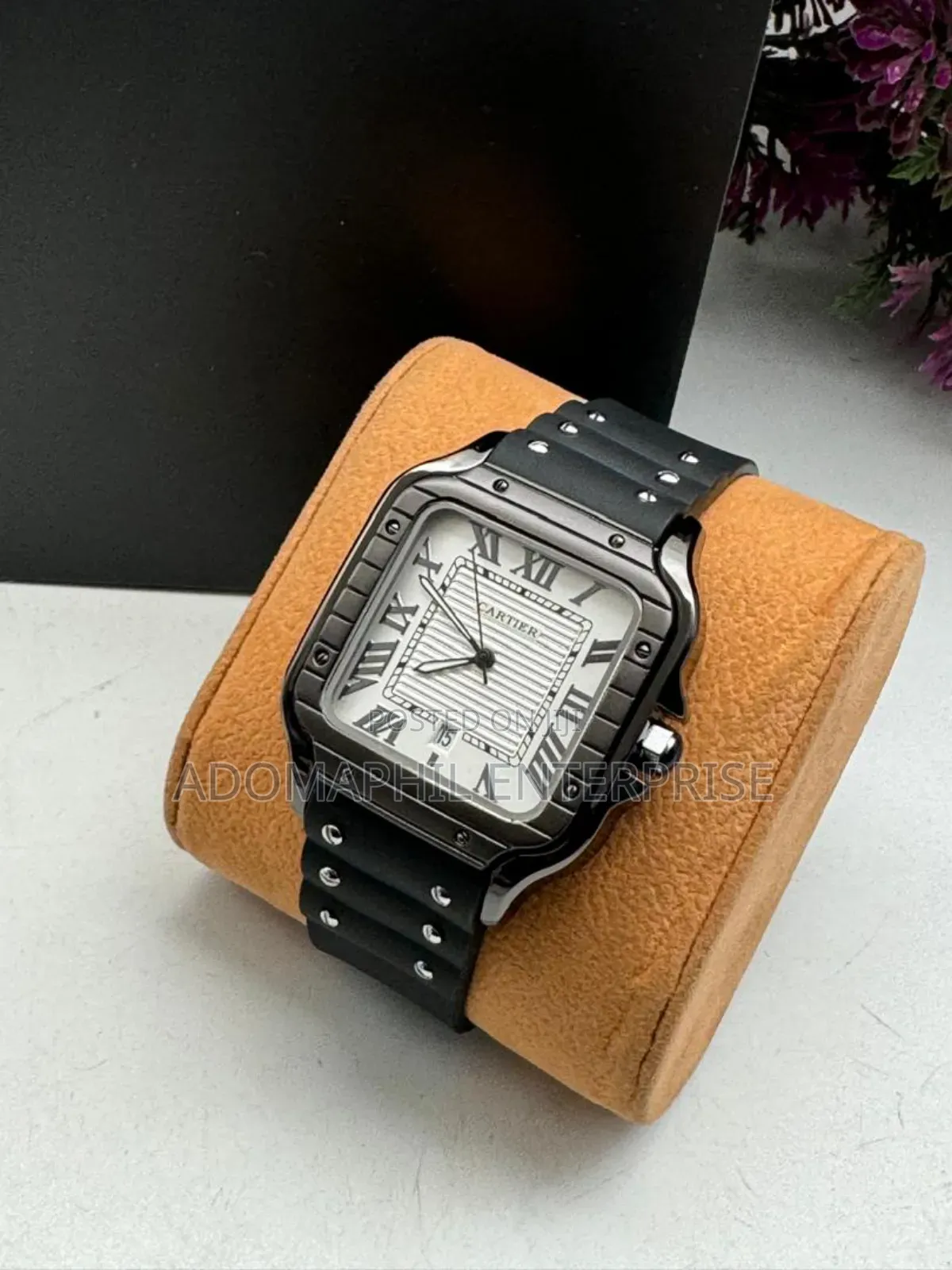 Anti-Fade Cartier Rubber Strap Watch