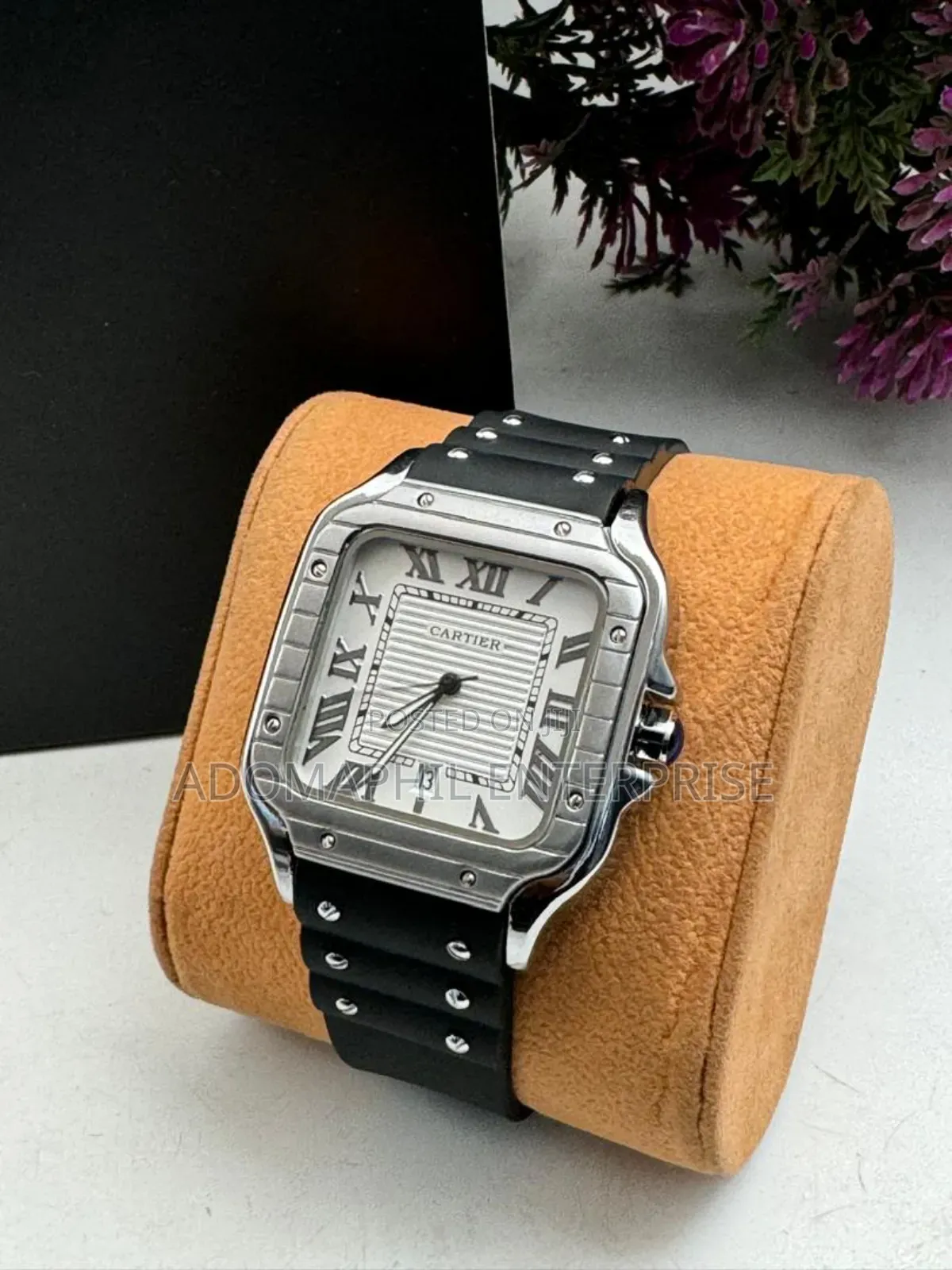 Anti-Fade Cartier Rubber Strap Watch