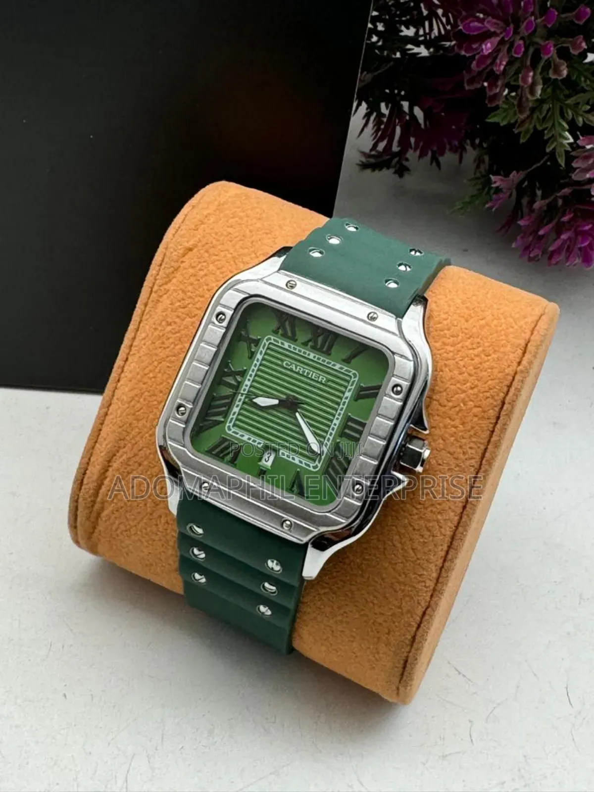 Anti-Fade Cartier Rubber Strap Watch