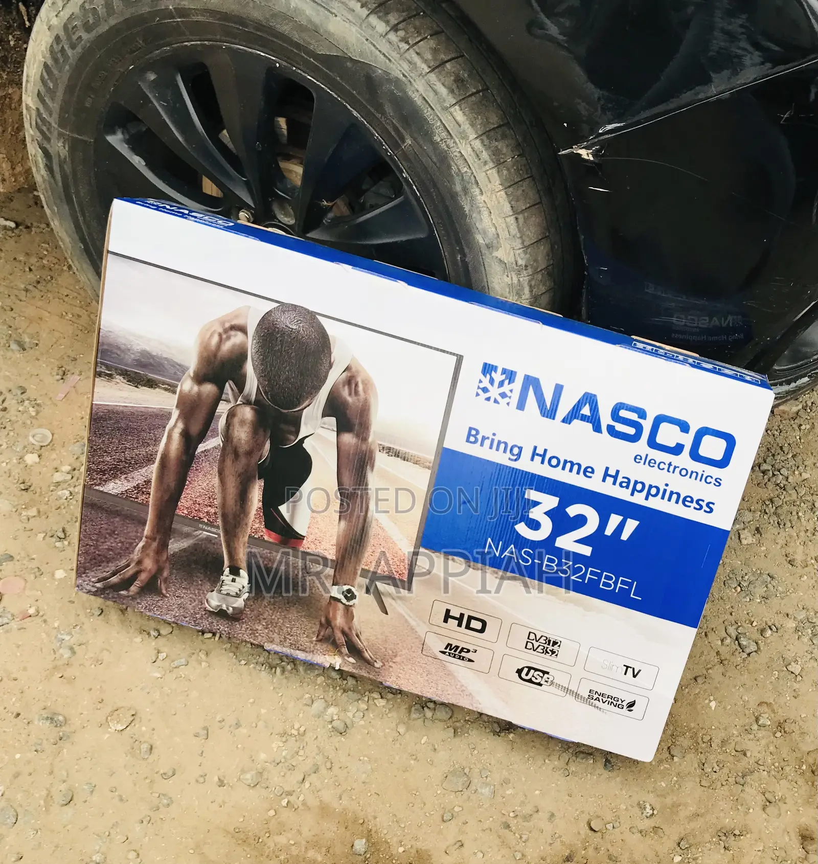 Sealed In Box Nasco 32” Digita🤲 Satellite Frameless Tv,Black