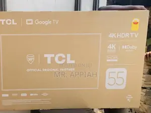 Order Authentic TCL 55” HDR Frameless Google Tv,Black.